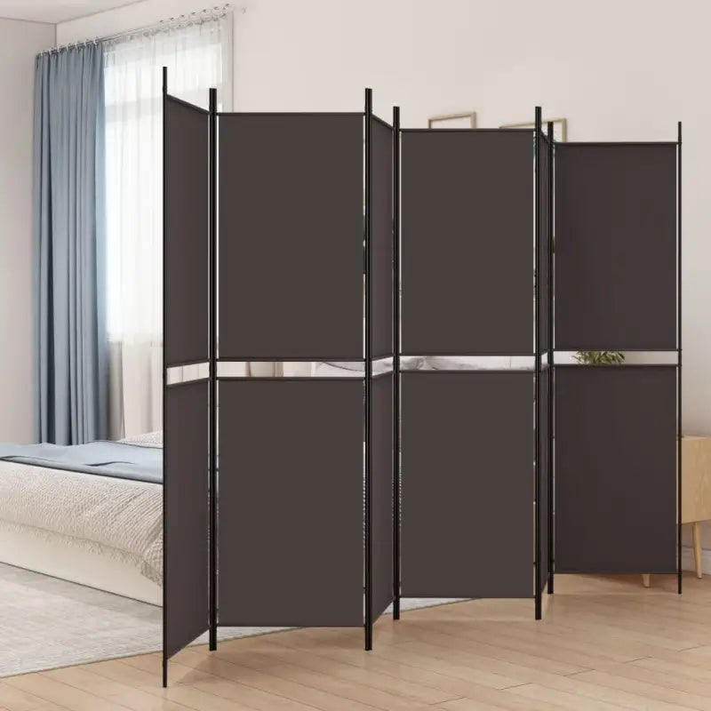 Kamerscherm voor het verdelen en privacy in ruimtes - Bruin / 300 x 200 cm / 6 - Kamerschermen