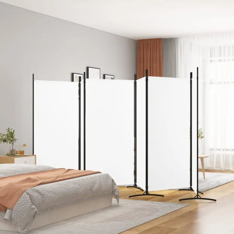 Kamerscherm voor het verdelen van een kamer en privacy - Wit / 520 x 180 cm - Kamerschermen