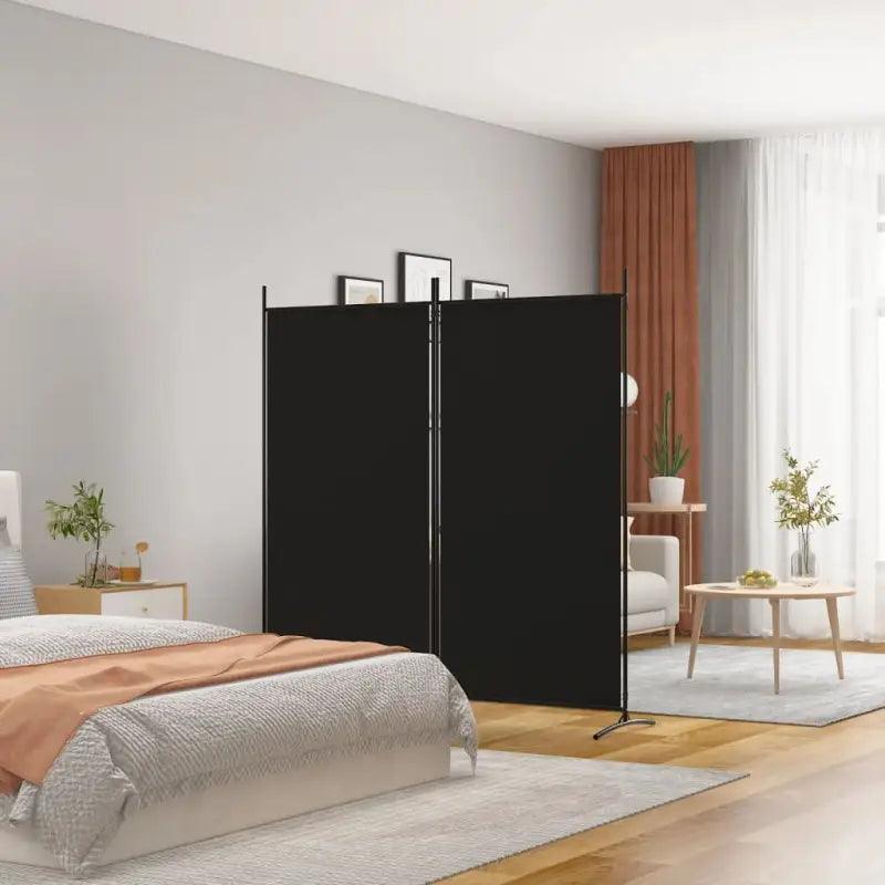 Kamerscherm voor het verdelen van een kamer en privacy - Zwart / 175 x 180 cm - Kamerschermen