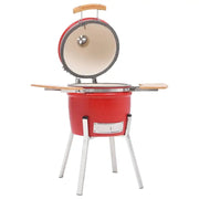 Keramische Kamado Grill met ingebouwde thermometer en mooie buitenafwerking - Barbecues
