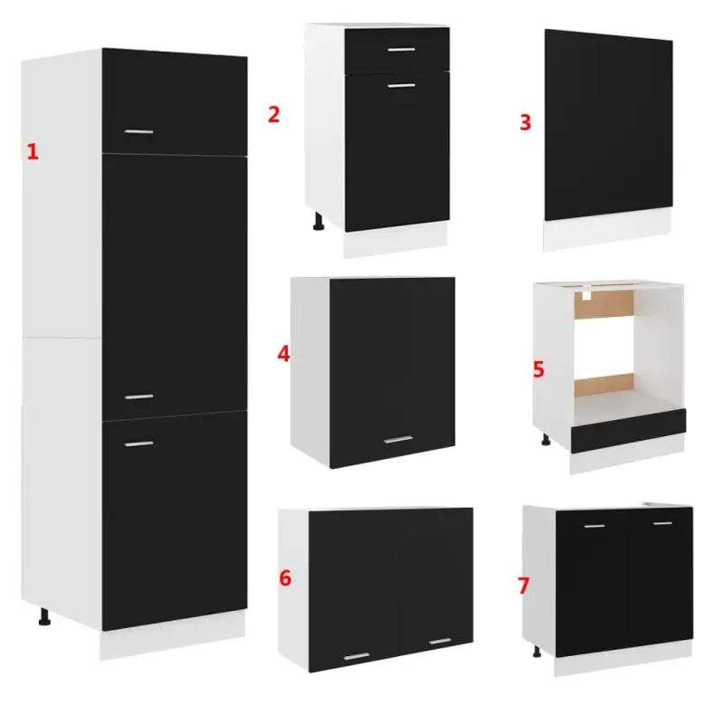 Keukenkasten set met bewerkt hout en eenvoudig ontwerp voor orde in de keuken - Keukenkasten