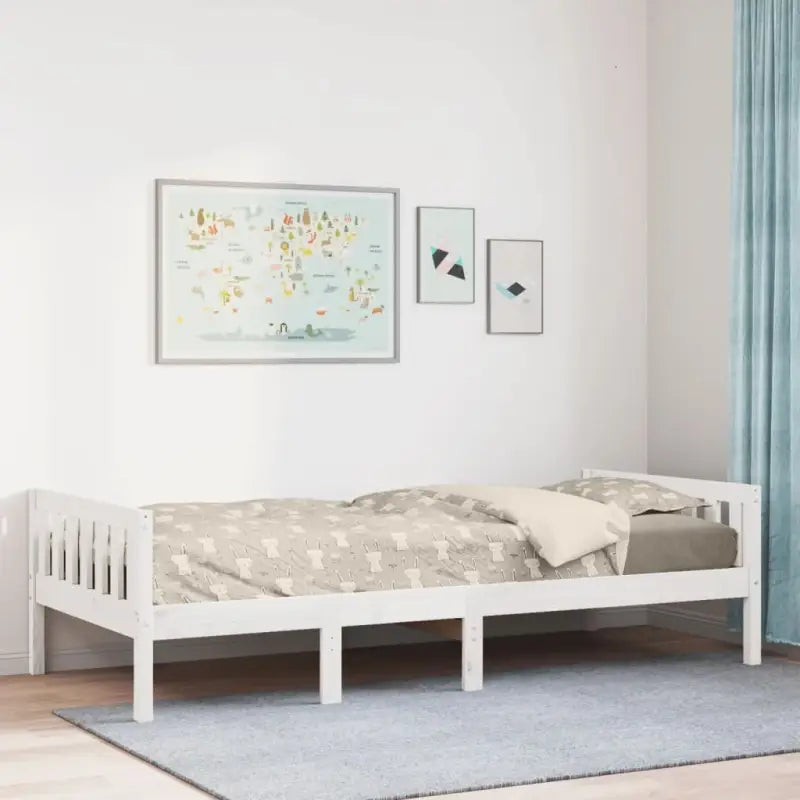 Kinderbed met massief grenenhout voor een duurzame nachtrust - Wit / 90 x 190 cm - Bedden & bedframes