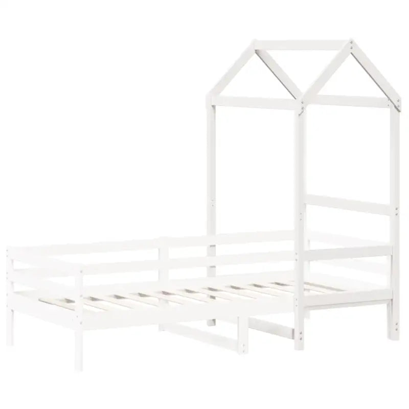 Kinderbedhuisje met open zijdeur in massief grenenhout - Accessoires voor bedden