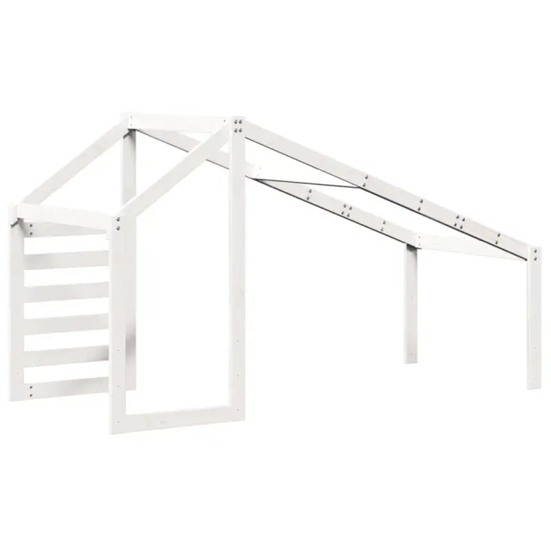 Kinderbedhuisje met open zijdeur van massief grenenhout - Accessoires voor bedden