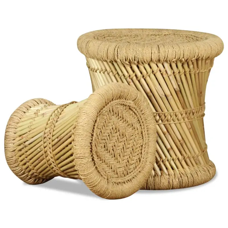 Klapstoelen en krukken levering bevat natuurlijke bamboe set - Bruin / 2 - Klapstoelen & krukken