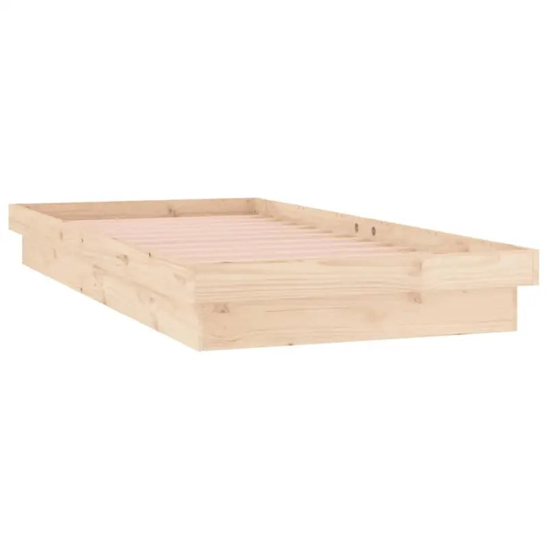 Klassiek bedframe van massief grenenhout met kleurrijke LED’s - Bedden & bedframes