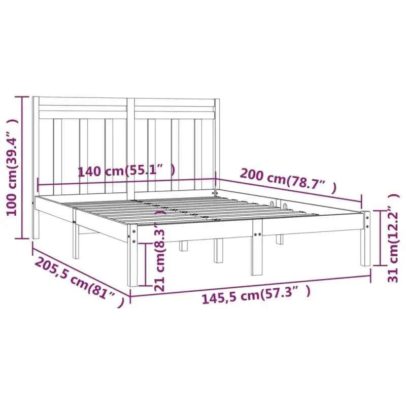 Klassiek bedframe van massief grenenhout voor een tijdloze slaapkamerstijl