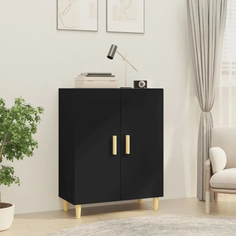 Klassiek dressoir met bewerkt hout en trendy ontwerp voor gemakkelijk schoonmaken - Zwart / 1 - Dressoirs & buffetkasten