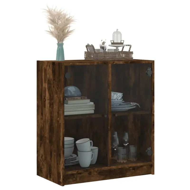 Klassiek dressoir met glazen deuren van duurzaam bewerkt hout - Dressoirs & buffetkasten