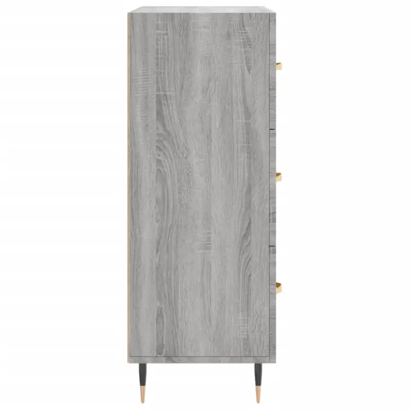 Klassiek dressoir met metalen pootjes in grijs Sonoma van bewerkt hout - Dressoirs & buffetkasten