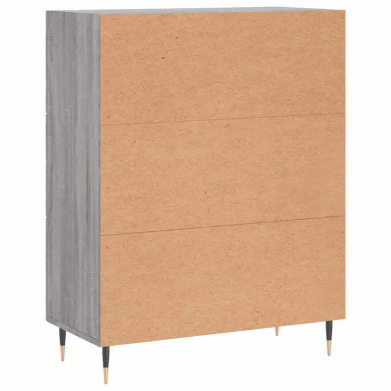 Klassiek dressoir met metalen pootjes in grijs Sonoma van bewerkt hout - Dressoirs & buffetkasten