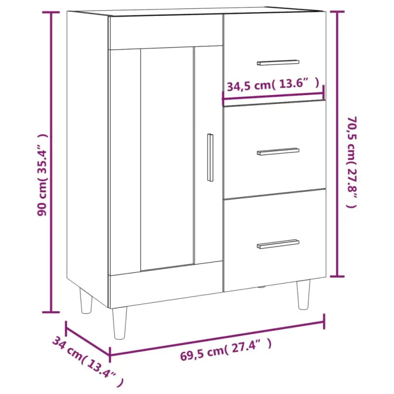 Klassiek dressoir met visuele glazen deur voor elegante opslag - Dressoirs & buffetkasten