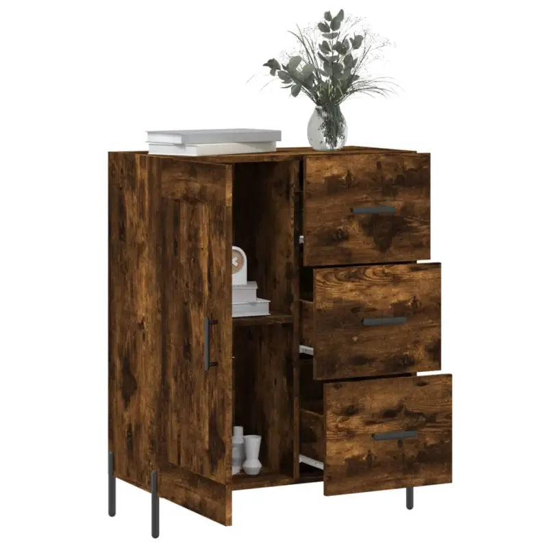 Klassiek Dressoir van Behandeld Bewerkt Hout met Tijdloze Look - Dressoirs & buffetkasten