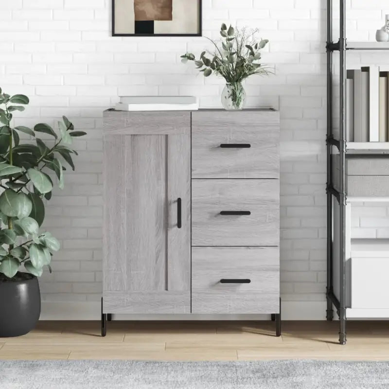 Klassiek Dressoir van Behandeld Bewerkt Hout met Tijdloze Look - Grijs sonoma / 1 - Dressoirs & buffetkasten