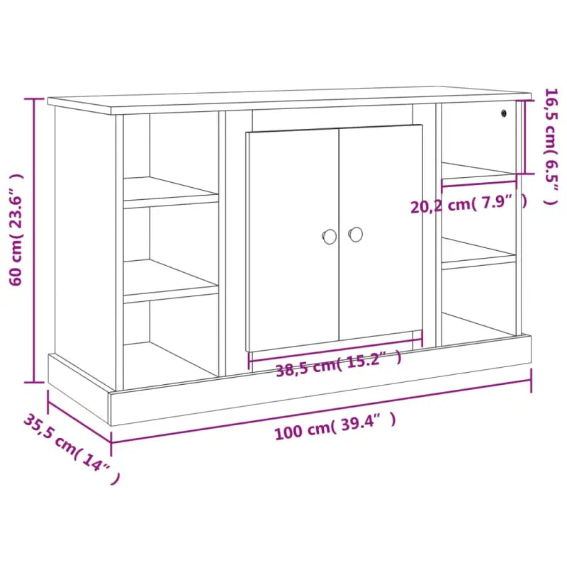Klassiek Dressoir van Bewekt Hout met Tijdloze Uitstraling - Dressoirs & buffetkasten