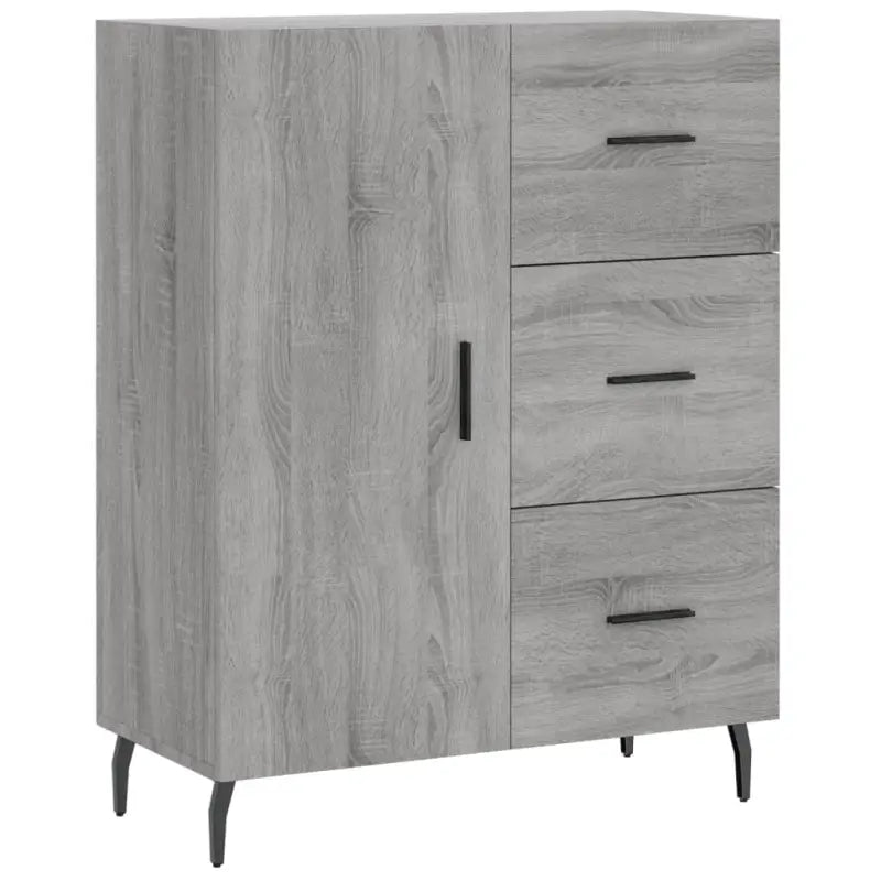 Klassiek dressoir van bewerkt hout in grijs sonoma stijl - Dressoirs & buffetkasten