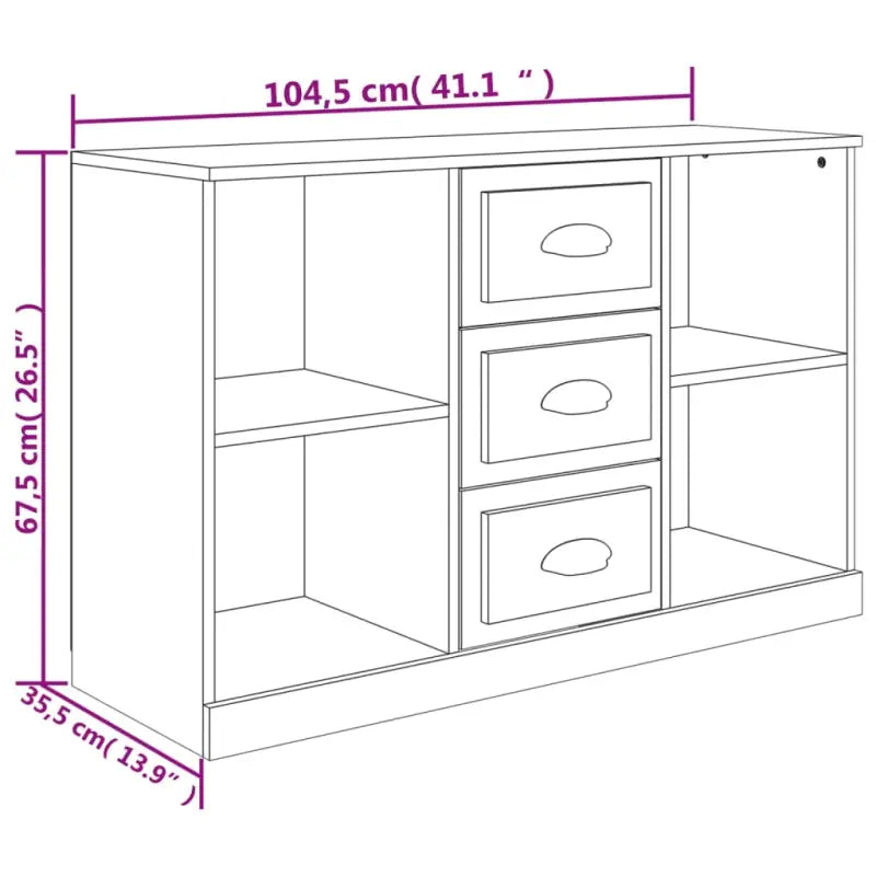 Klassiek dressoir van bewerkt hout met een tijdloze uitstraling - Dressoirs & buffetkasten