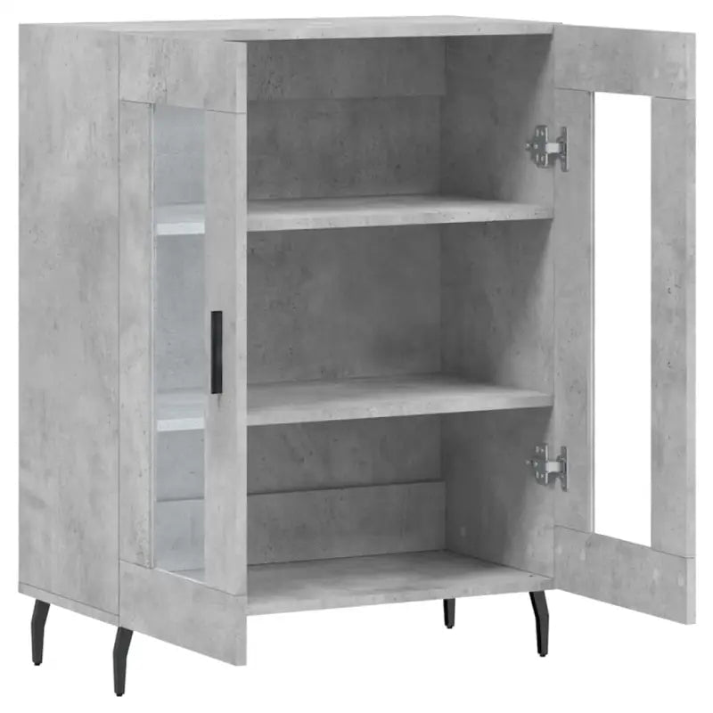 Klassiek Dressoir van bewerkt hout met glazen details - Dressoirs & buffetkasten