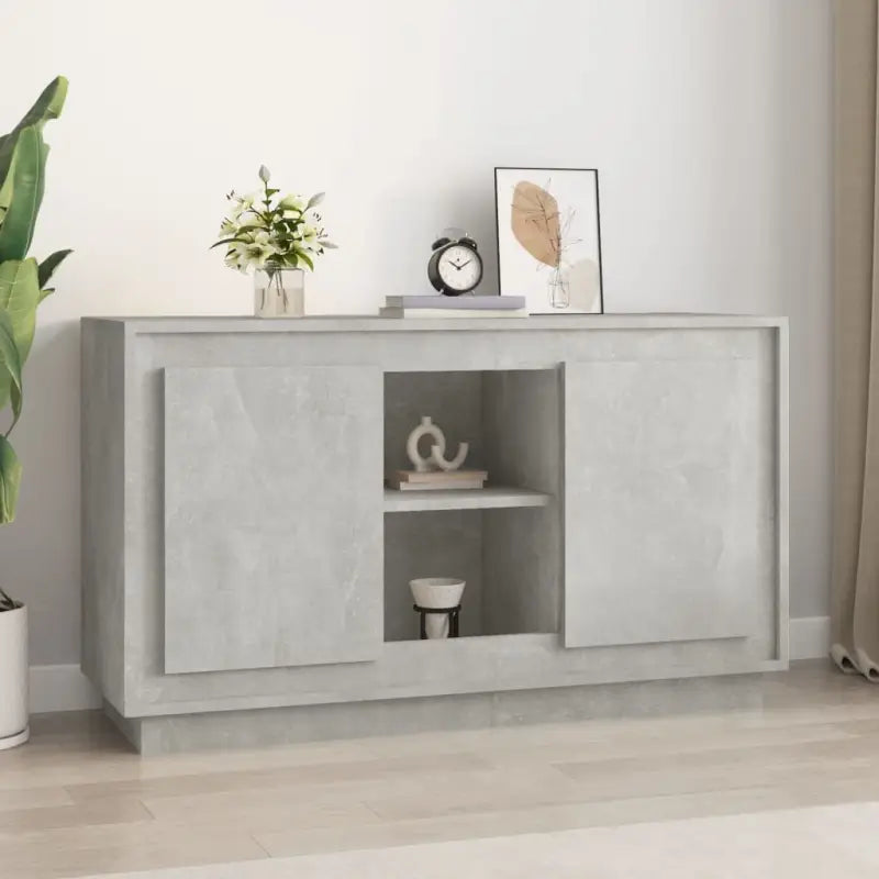 Klassiek dressoir van bewerkt hout met tijdloze uitstraling - Betongrijs / 1 - Dressoirs & buffetkasten