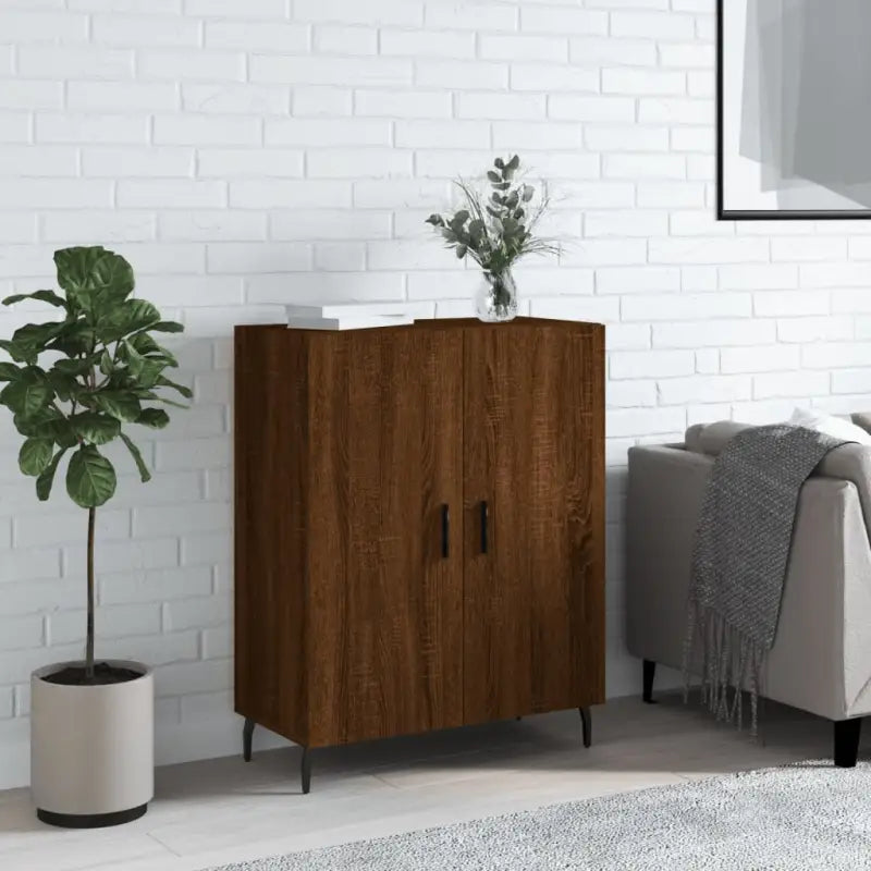 Klassiek dressoir van bewerkt hout met tijdloze uitstraling - Bruineiken / 1 - Dressoirs & buffetkasten