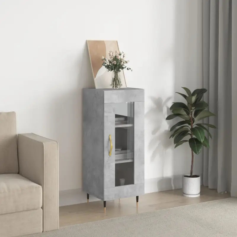 Klassiek dressoir van bewerkt hout met tijdloze uitstraling - Betongrijs / 1 - Dressoirs & buffetkasten