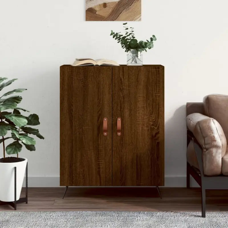 Klassiek dressoir van bewerkt hout met tijdloze uitstraling - Bruineiken / 1 - Dressoirs & buffetkasten