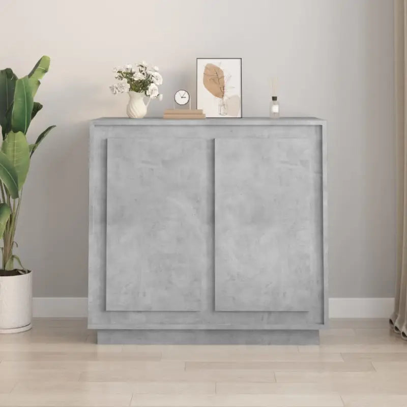 Klassiek dressoir van bewerkt hout met tijdloze uitstraling - Betongrijs / 1 - Dressoirs & buffetkasten