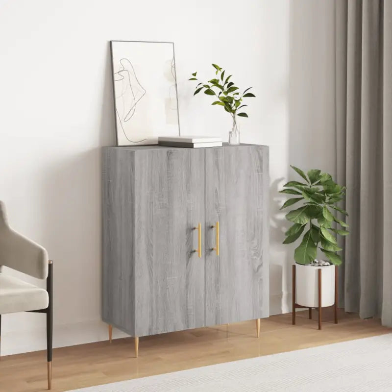 Klassiek dressoir van bewerkt hout met tijdloze uitstraling - Grijs sonoma / 1 - Dressoirs & buffetkasten