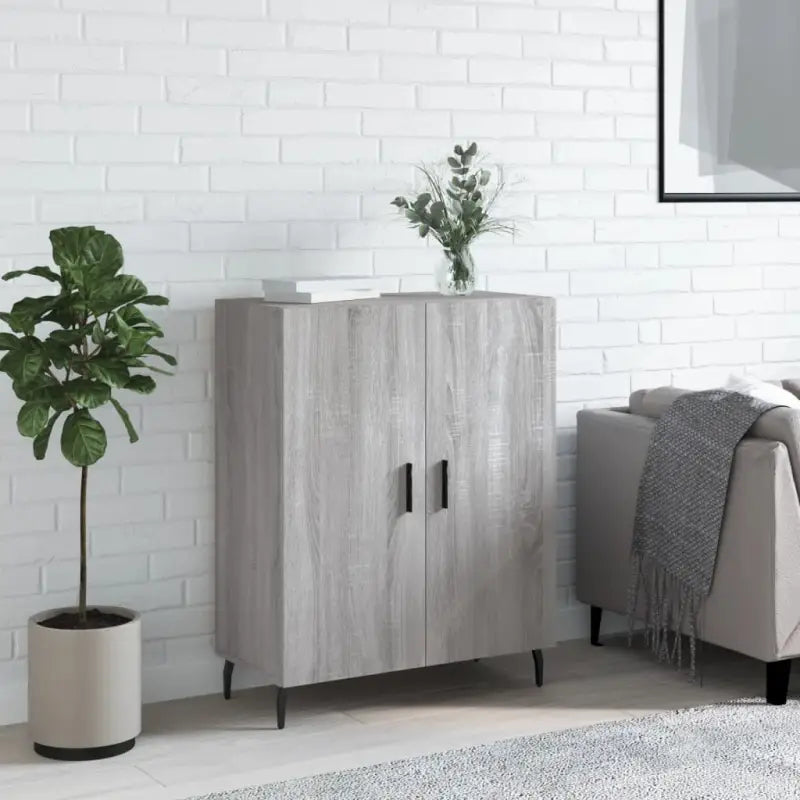 Klassiek dressoir van bewerkt hout met tijdloze uitstraling - Grijs sonoma / 1 - Dressoirs & buffetkasten