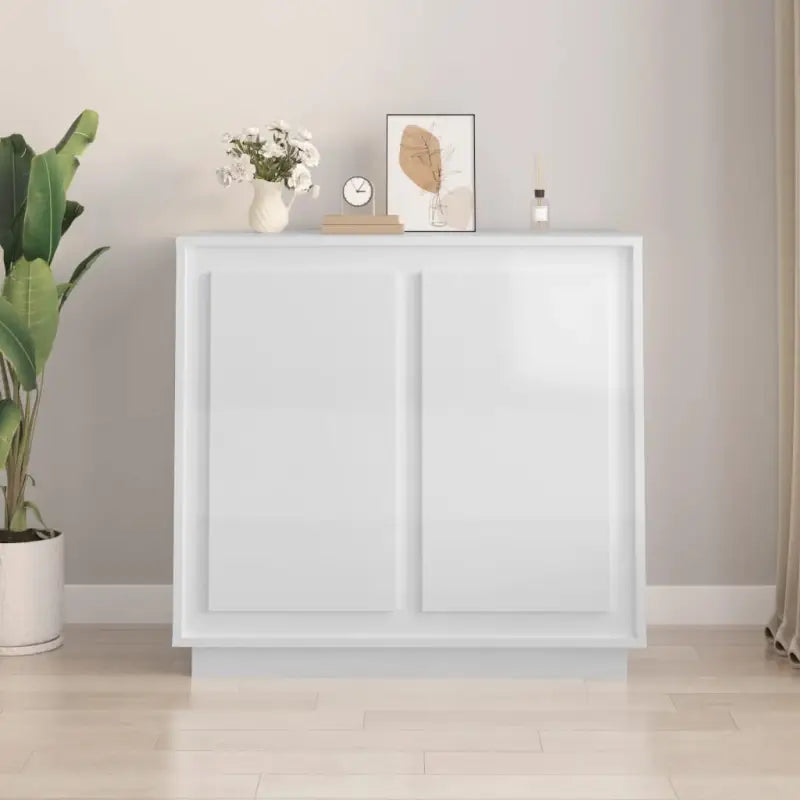 Klassiek dressoir van bewerkt hout met tijdloze uitstraling - Hoogglans wit / 1 - Dressoirs & buffetkasten