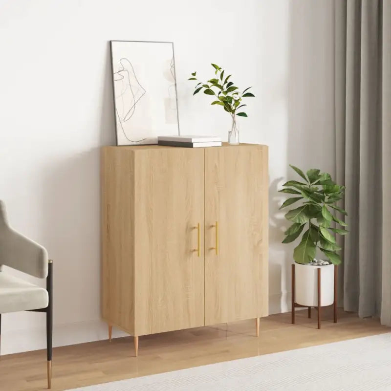 Klassiek dressoir van bewerkt hout met tijdloze uitstraling - Sonoma eiken / 1 - Dressoirs & buffetkasten