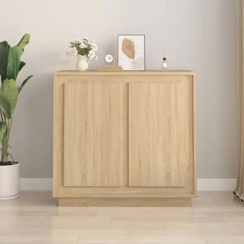 Klassiek dressoir van bewerkt hout met tijdloze uitstraling - Sonoma eiken / 1 - Dressoirs & buffetkasten