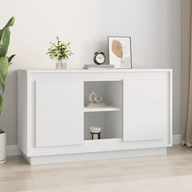 Klassiek dressoir van bewerkt hout met tijdloze uitstraling - Wit / 1 - Dressoirs & buffetkasten