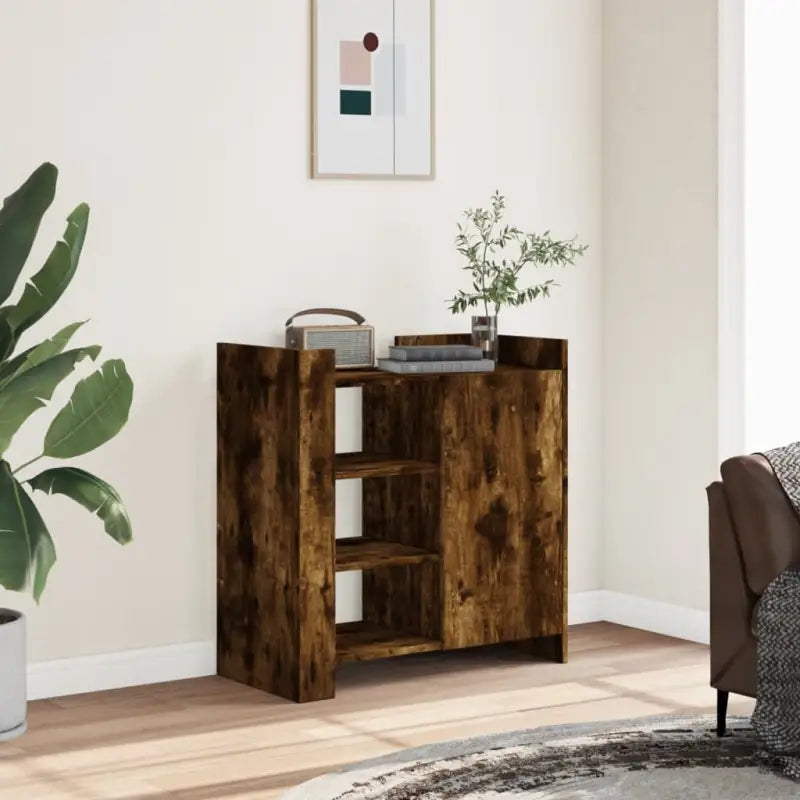 Klassiek dressoir van bewerkt hout voor huisdecoratie en praktische opberging - Gerookt eiken / 1 - Dressoirs &