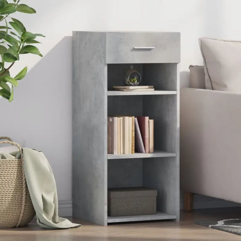 Klassiek dressoir van bewerkt hout voor woningdecoratie en praktische opberging - Betongrijs / 1 - Dressoirs &