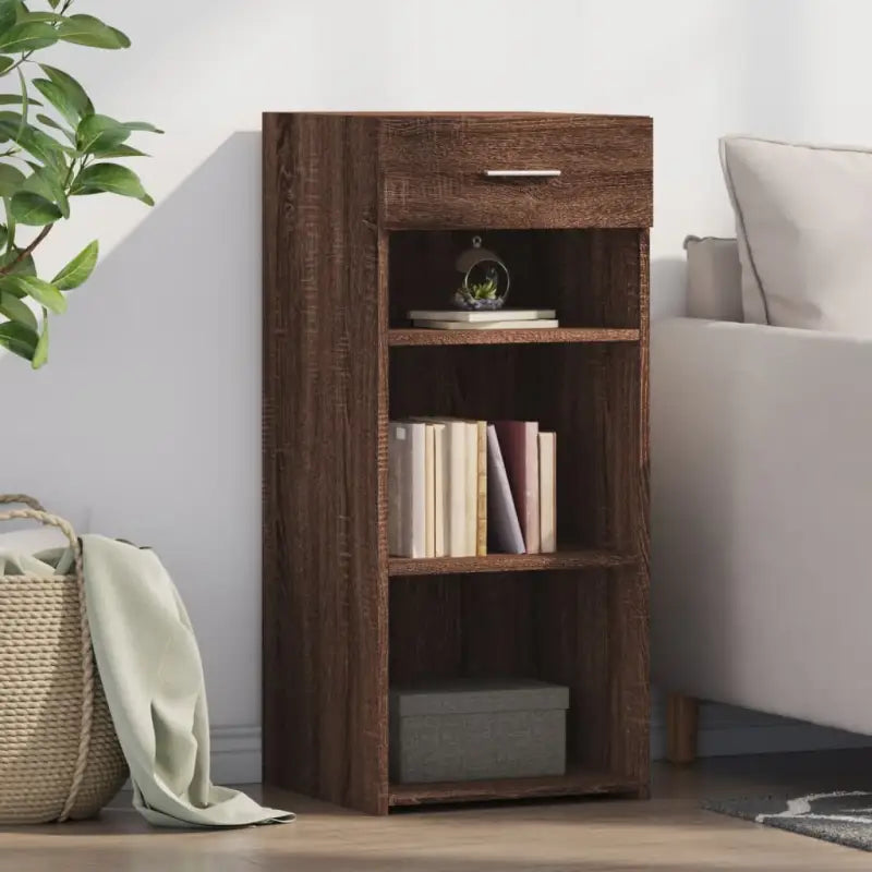 Klassiek dressoir van bewerkt hout voor woningdecoratie en praktische opberging - bruin eikenkleur / 1 - Dressoirs &