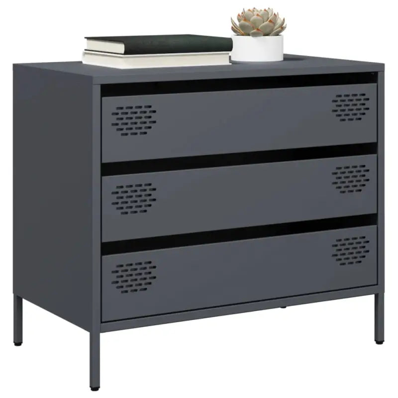 Klassiek dressoir van koudgewalst staal voor huis en kantoor - Antraciet / 1 - Dressoirs & buffetkasten
