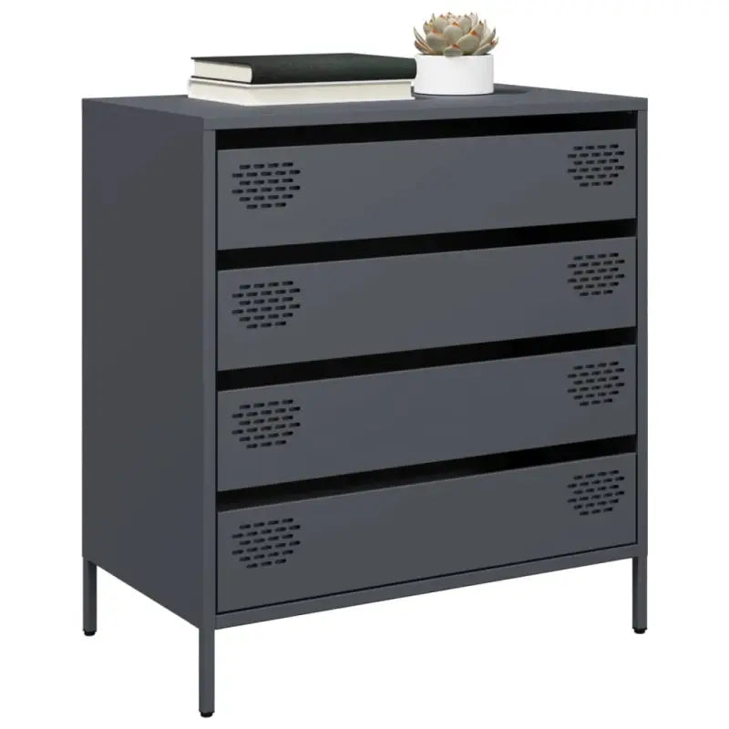 Klassiek dressoir van koudgewalst staal voor huis en kantoor - Antraciet / 1 - Dressoirs & buffetkasten