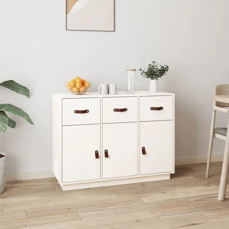 Klassiek Dressoir van Massief Grenenhout voor Slaapkamer of Woonkamer - Wit / 1 - Dressoirs & buffetkasten