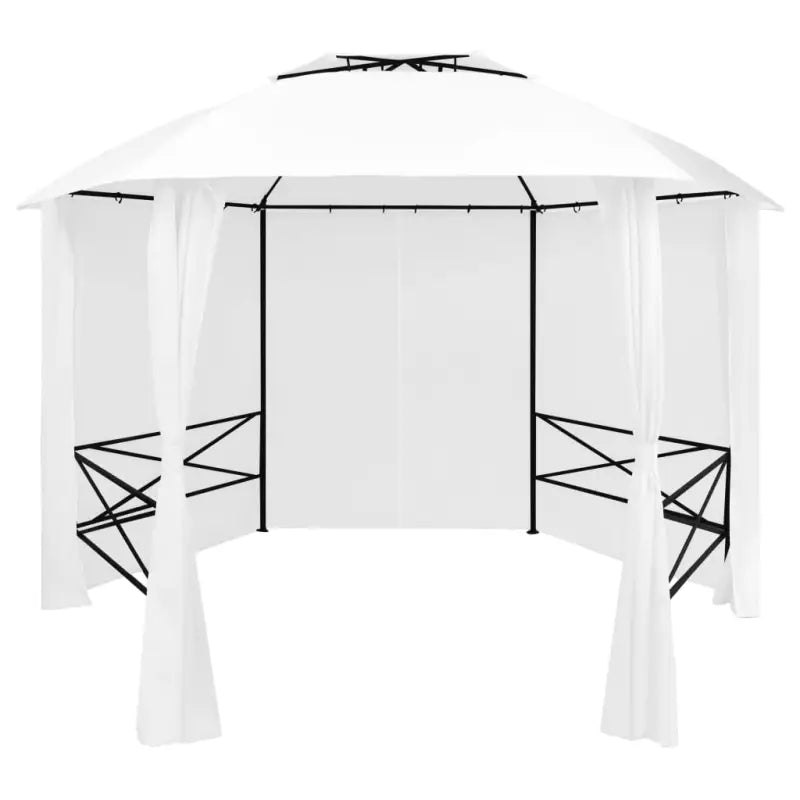 Klassiek Elegante Partytent met Gordijnen voor Bijeenkomsten - Wit - Partytenten & prieëlen