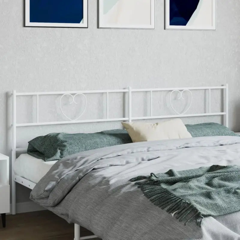 Klassiek hoofdbord met ronde buizen en trendy ontwerp voor elke slaapkamer - Wit / 193 cm / 1 - Hoofdborden