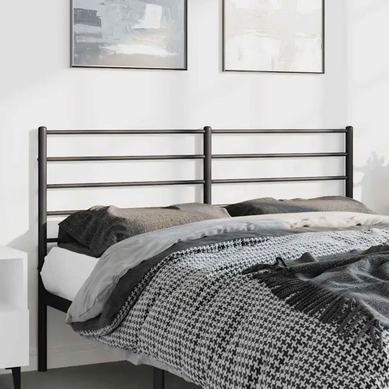 Klassiek hoofdbord met ronde buizen voor een moderne slaapkamer uitstraling - Zwart / 150 cm / 1 - Hoofdborden