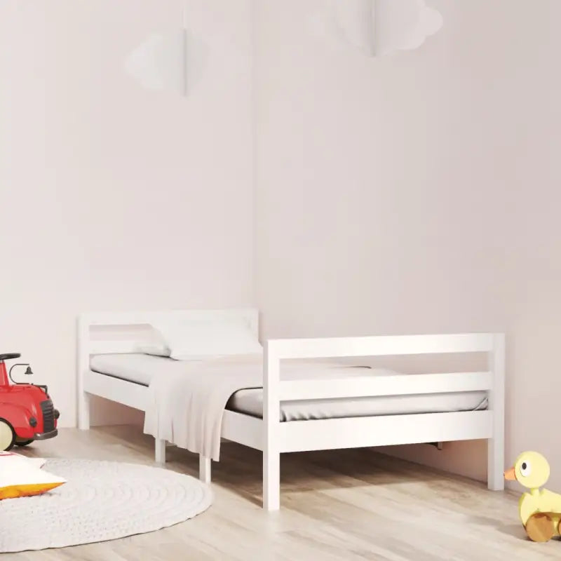 Klassiek houten bedframe van massief grenenhout voor een stijlvolle slaapkamer - Wit / 90 x 200 cm - Bedden & bedframes