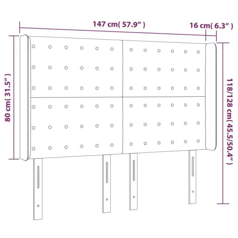 Klassiek LED Hoofdbord 147x16x118 met Kunstleer voor Slaapkamer