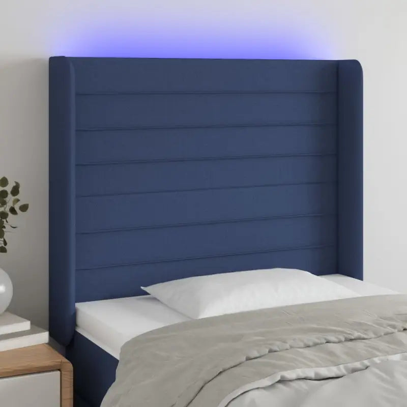 Klassiek LED Hoofdbord 147x16x118 voor een moderne slaapkamer uitstraling - Blauw / 83 x 16 x 118/128 cm / 1
