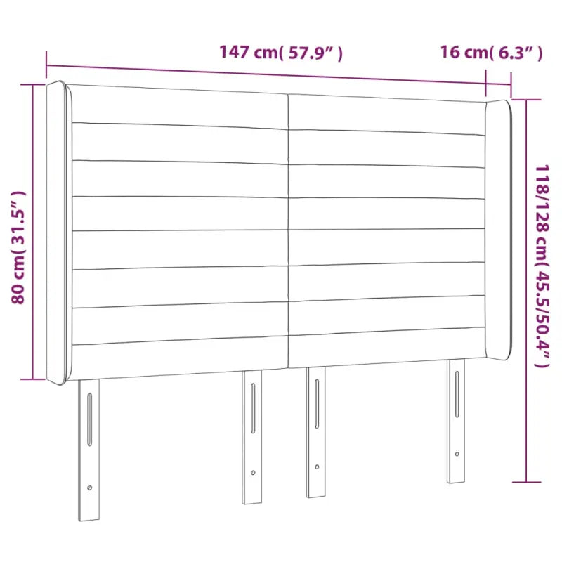Klassiek LED Hoofdbord 147x16x118 voor een moderne slaapkamer uitstraling - Hoofdborden en voetborden