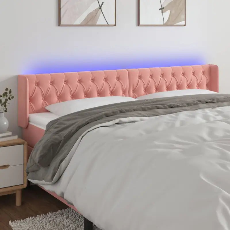 Klassiek LED Hoofdbord en Voetbord voor een moderne slaapkamer - Roze / 183 x 16 x 78/88 cm / 1 - Hoofdborden