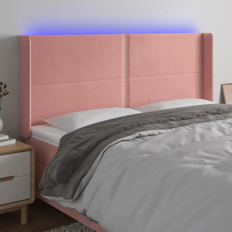Klassiek LED hoofdbord en voetbord voor een moderne slaapkamer - Roze / 183 x 16 x 118/128 cm / 1 - Hoofdborden