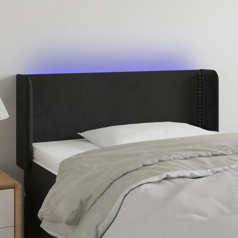 Klassiek LED hoofdbord en voetbord voor een moderne slaapkamer - Zwart / 103 x 16 x 78/88 cm / 1 - Hoofdborden