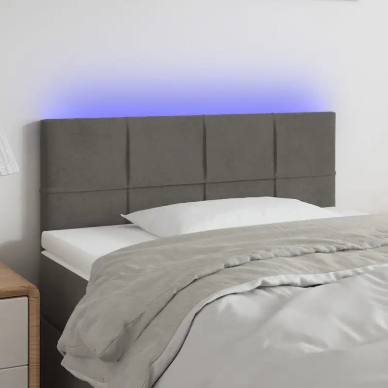 Klassiek LED Hoofdbord en Voetborden voor een Modern Slaapkamergevoel - Donkergrijs / 100 x 5 x 78/88 cm / 1